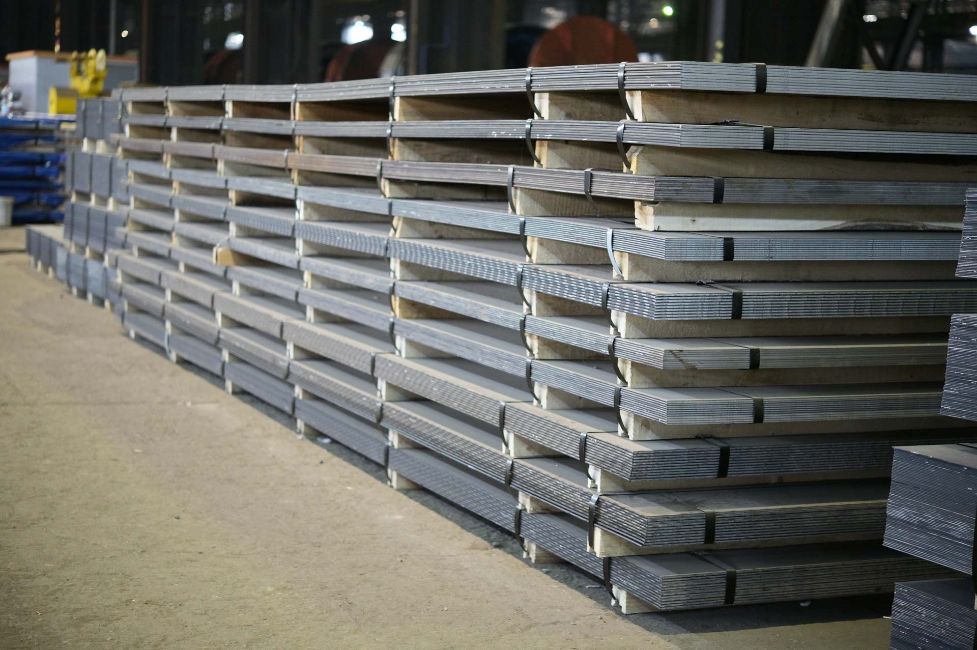 steel sheet in warehouse